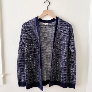 Blue & white cardigan